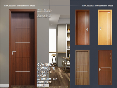 CỬA NHỰA COMPOSITE CHẠY CHỈ NHÔM BWOOD (ALUMINUM LINE COMPOSITE DOOR)