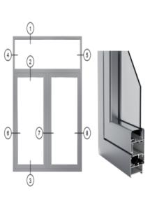 Cửa sổ mở quay ngoài hệ P65D